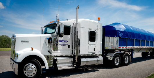 Odyssey flatbed truck